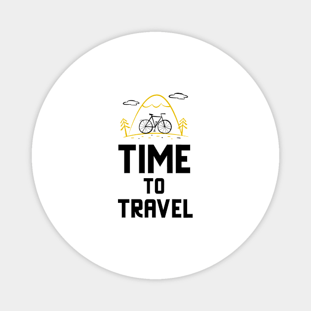 Time To Travel - Cycling Magnet by Jitesh Kundra